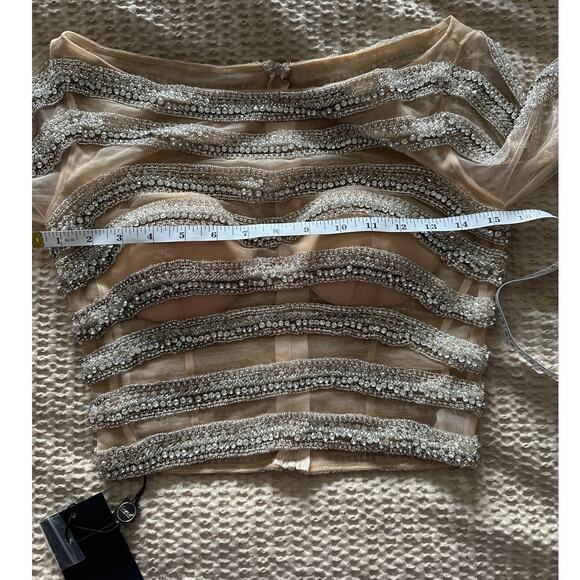 NWT Sivalia Couture Sheer Beaded Top 6 - Picture 4 of 7